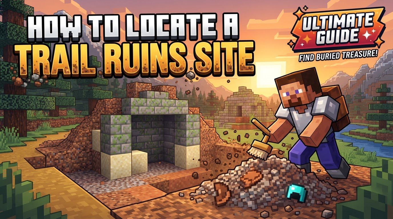locate a trail ruins site in Minecraft