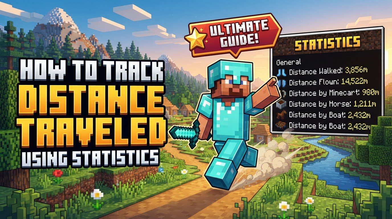 track distance traveled using statistics in Minecraft
