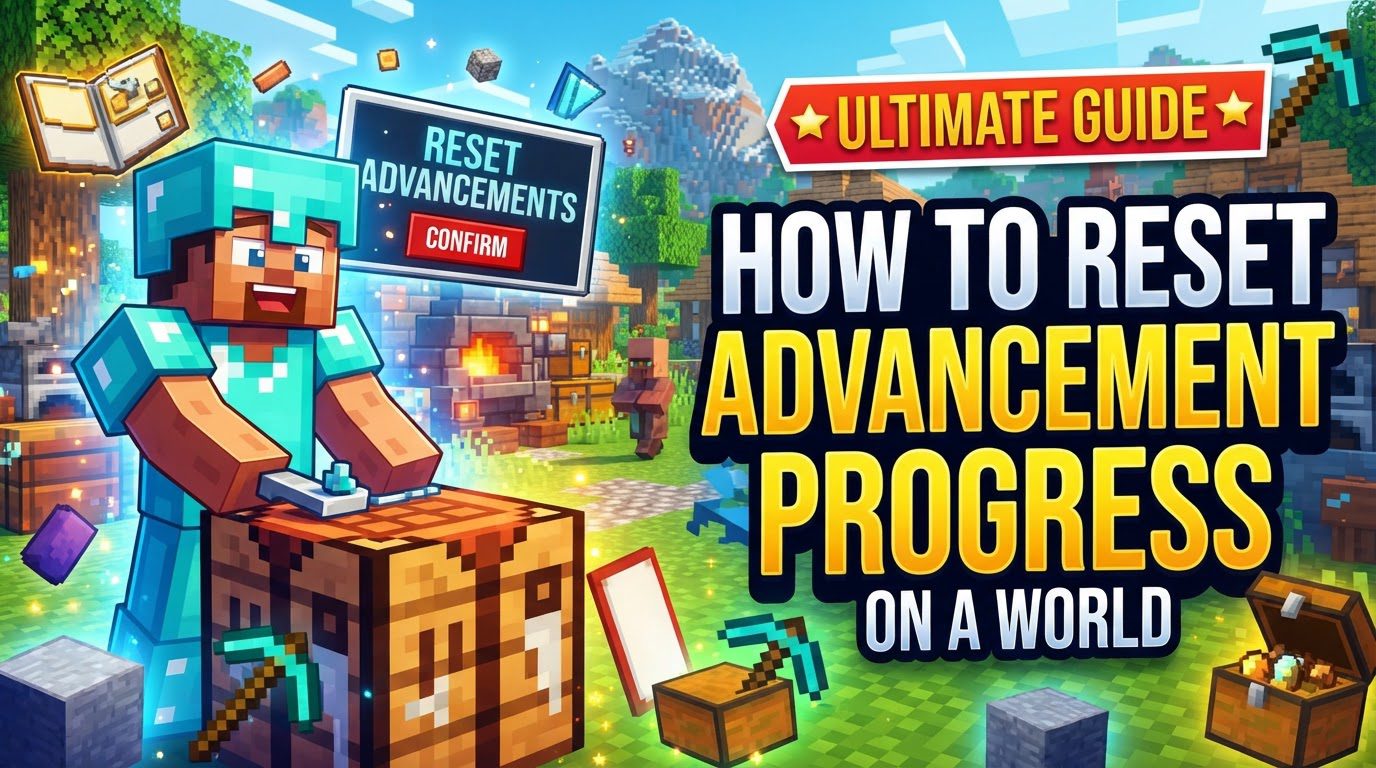 reset advancement progress on a world in Minecraft