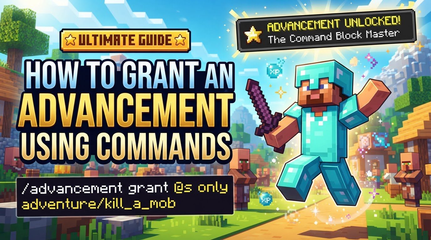 grant an advancement using commands in Minecraft