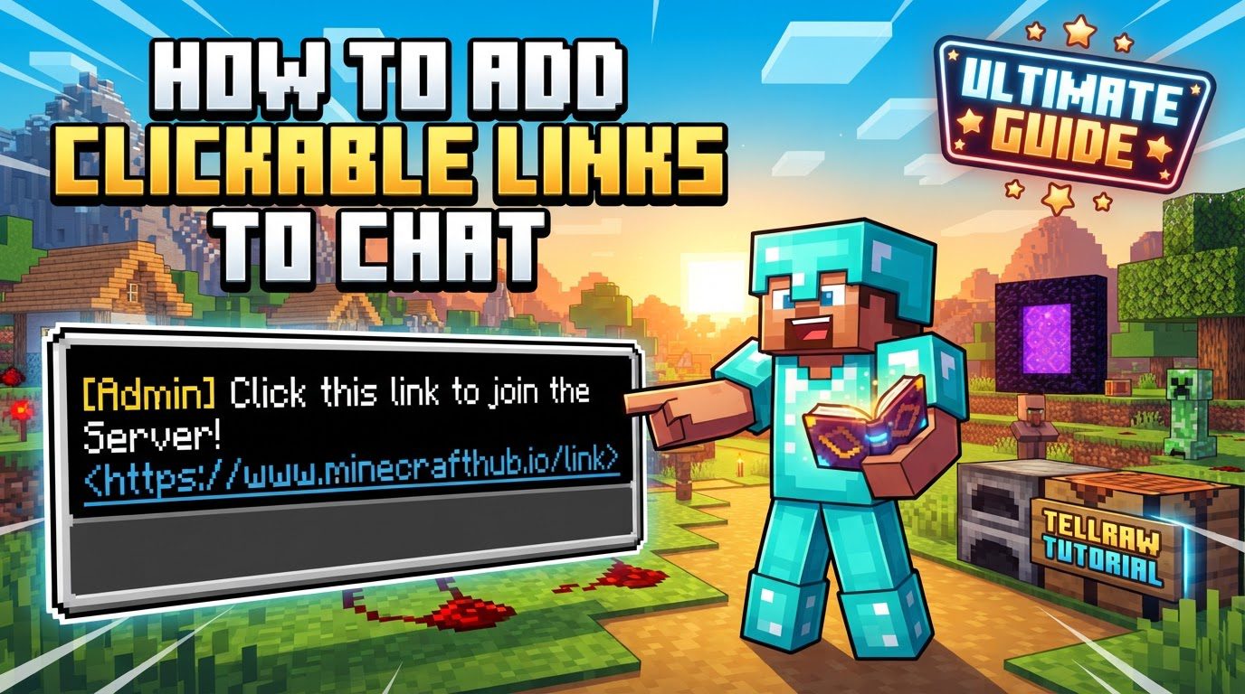 add clickable links to chat using tellraw in Minecraft