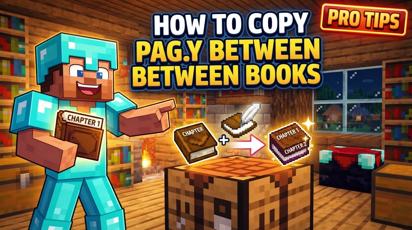 copy pages between books in Minecraft