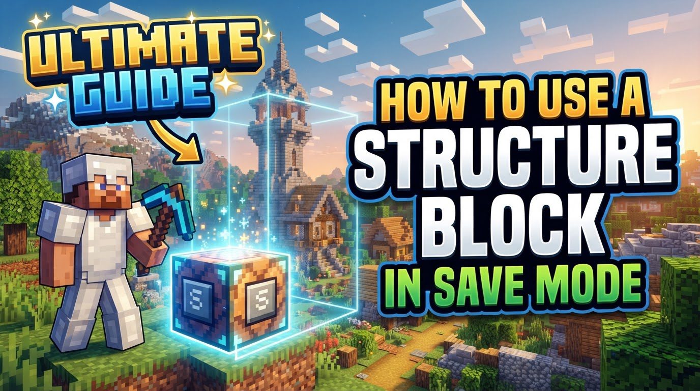 use a structure block in save mode in Minecraft