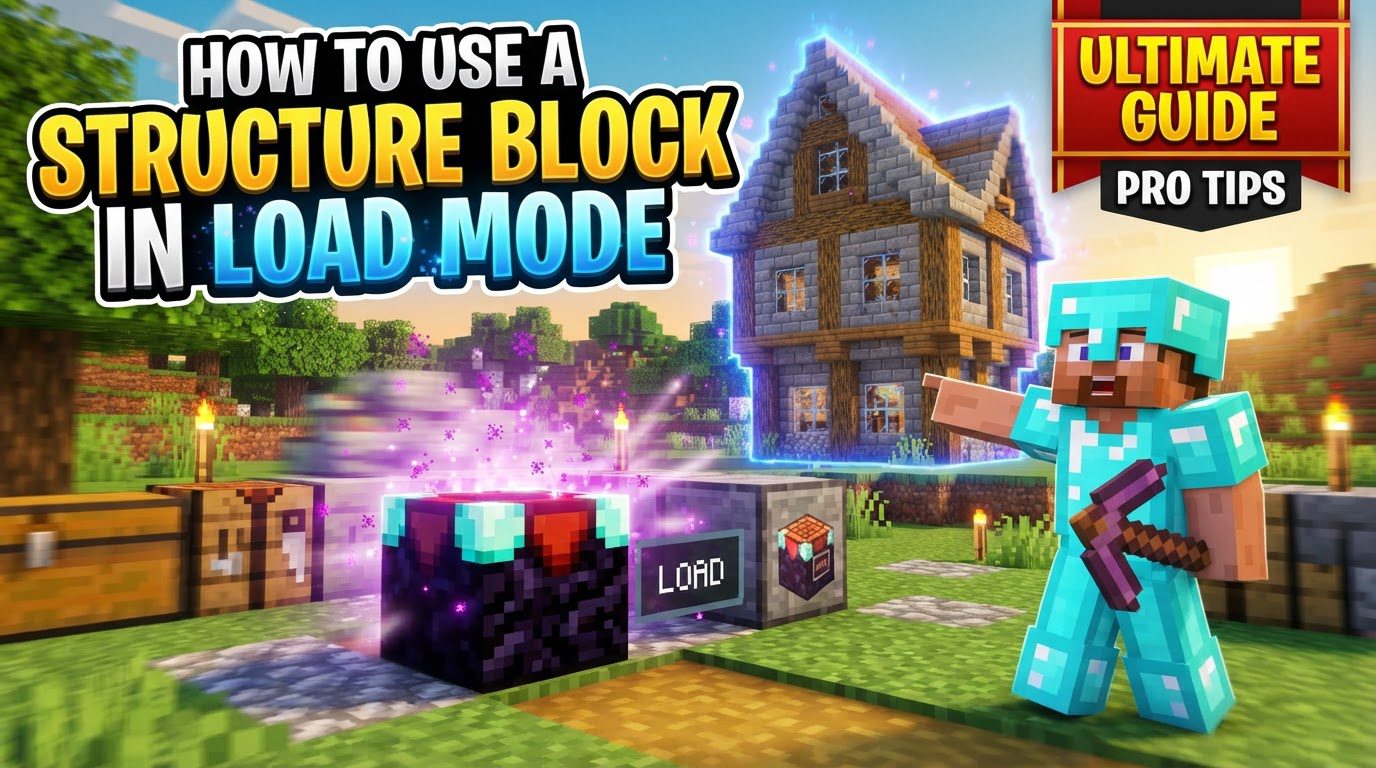 use a structure block in load mode in Minecraft