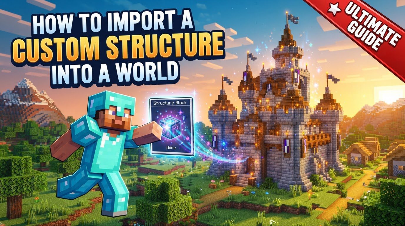 import a custom structure into a world in Minecraft