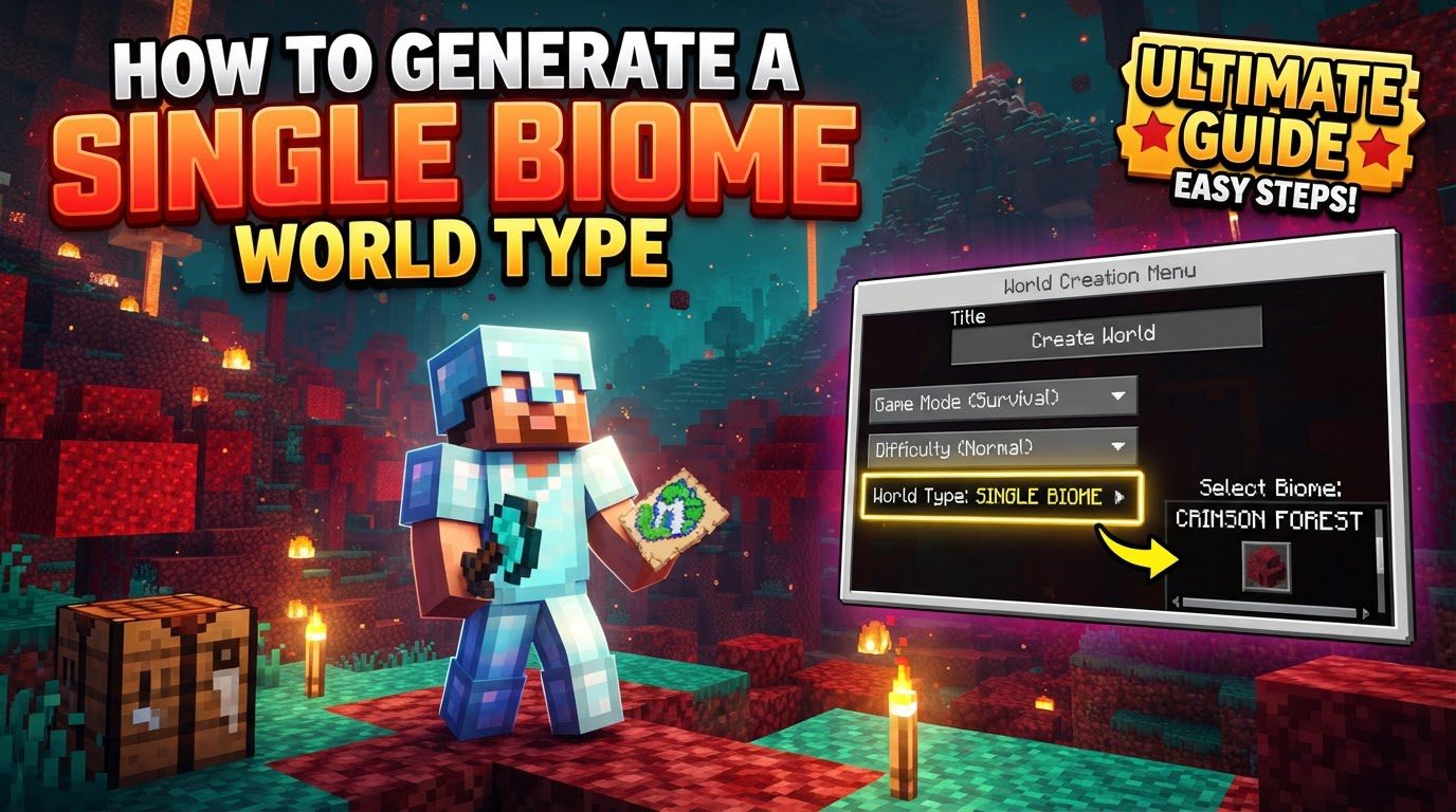 generate a single biome world type in Minecraft