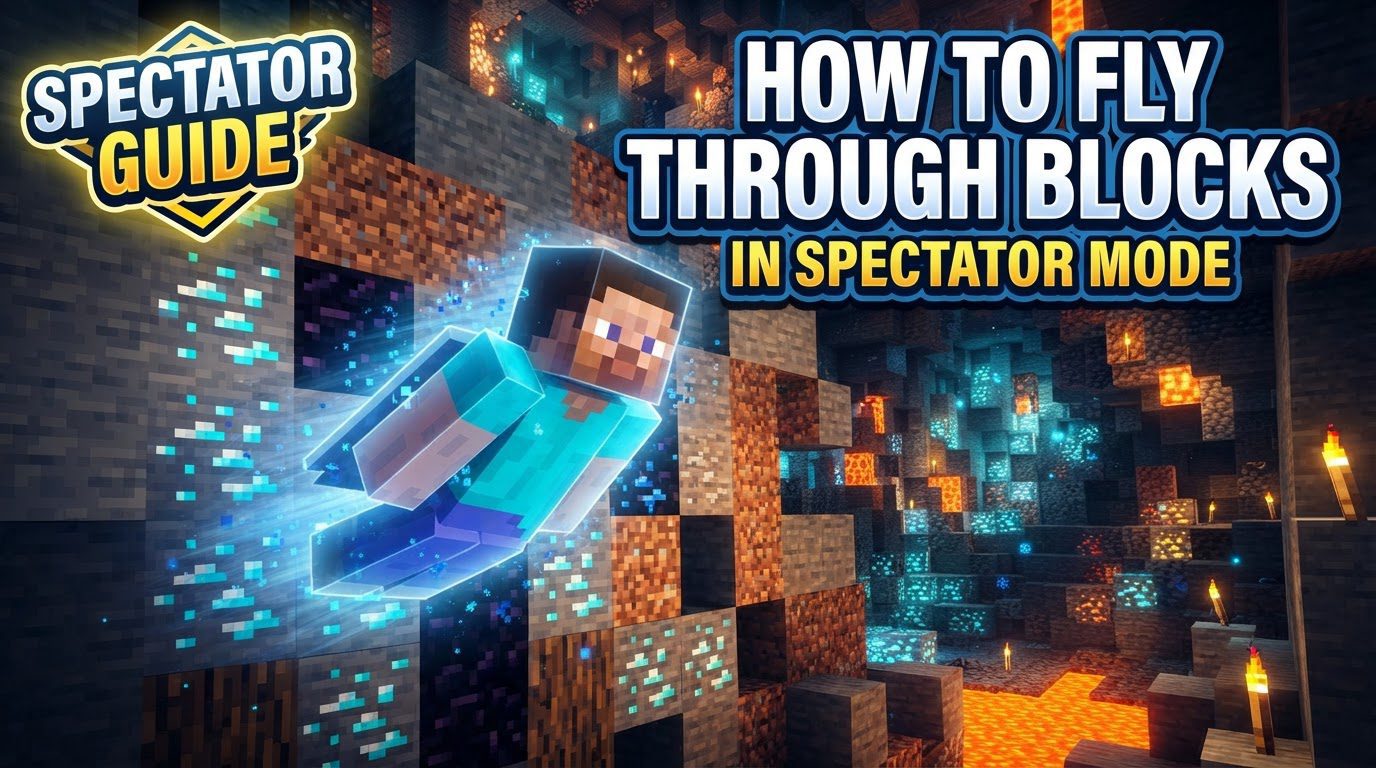 fly through blocks in spectator mode in Minecraft