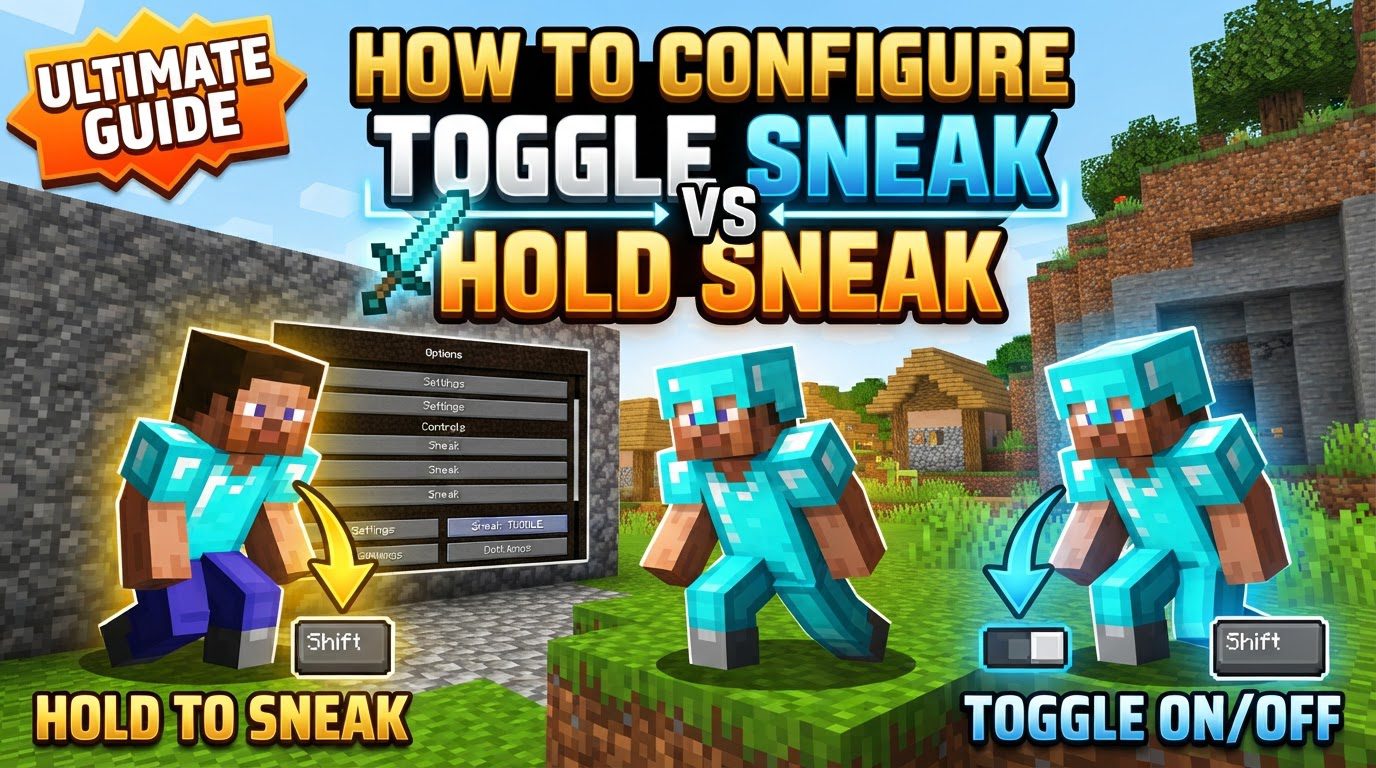 configure toggle sneak versus hold sneak in Minecraft