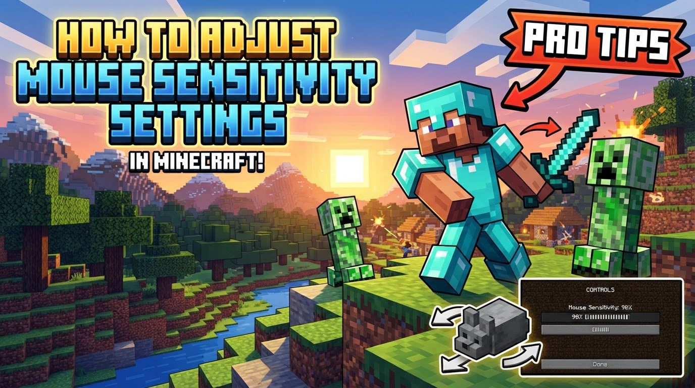 adjust mouse sensitivity settings in Minecraft