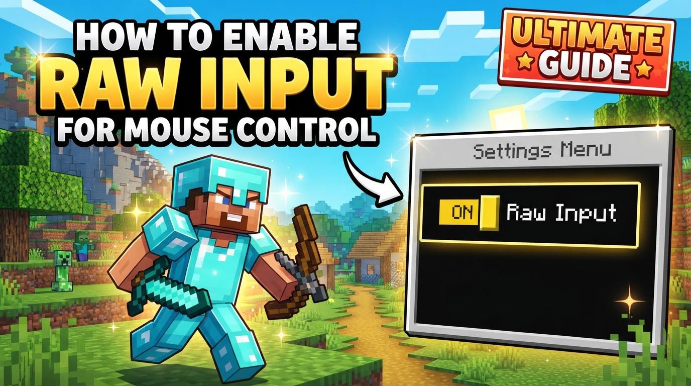 enable raw input for mouse control in Minecraft