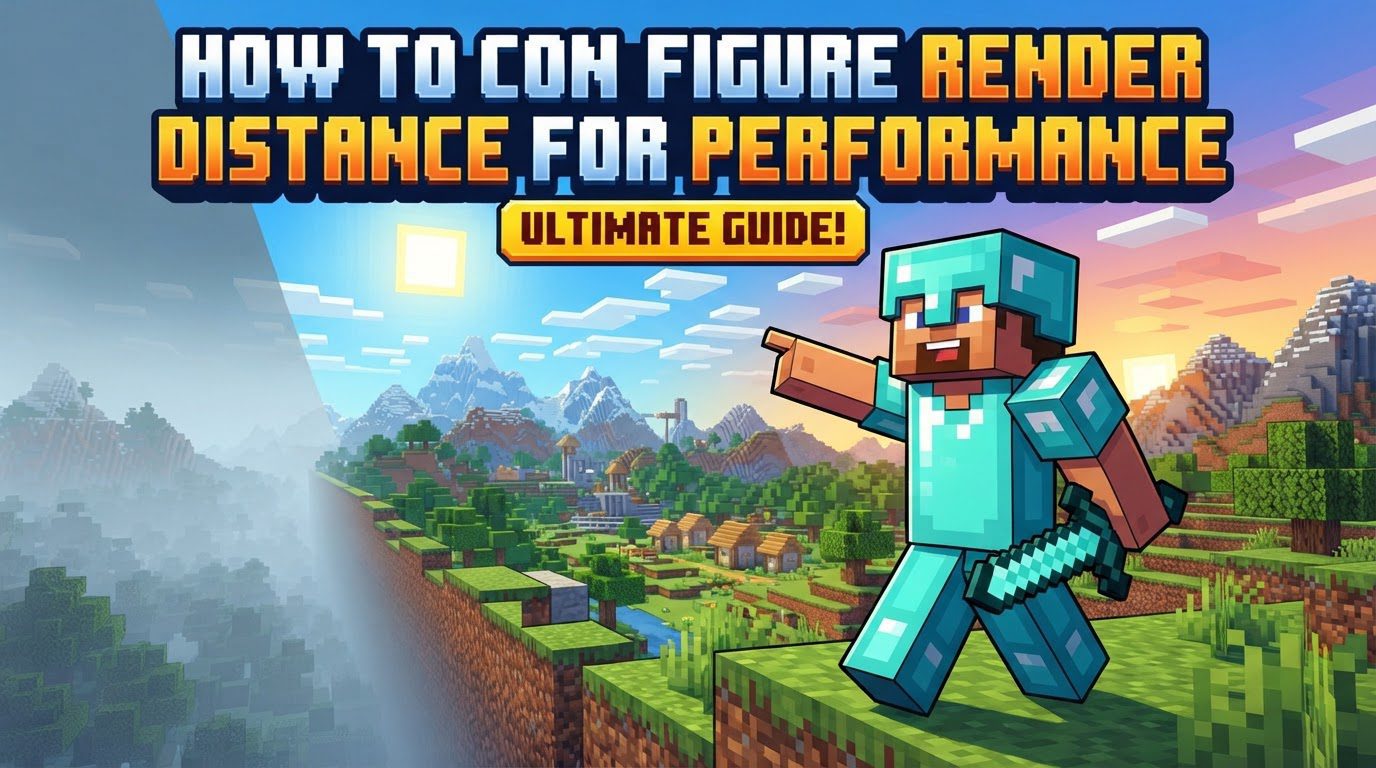 configure render distance for performance in Minecraft