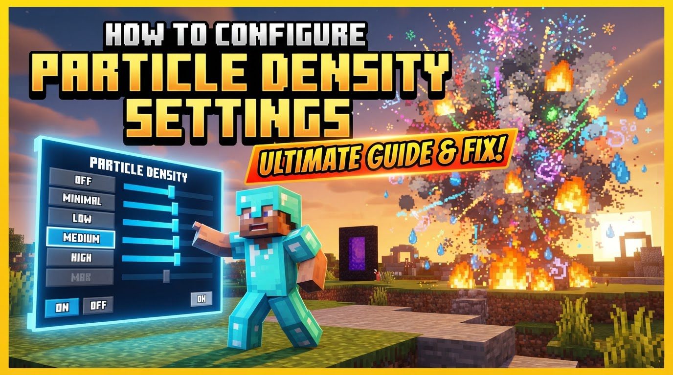 configure particle density settings in Minecraft