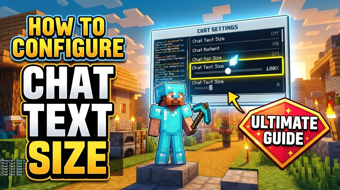 configure chat text size in Minecraft