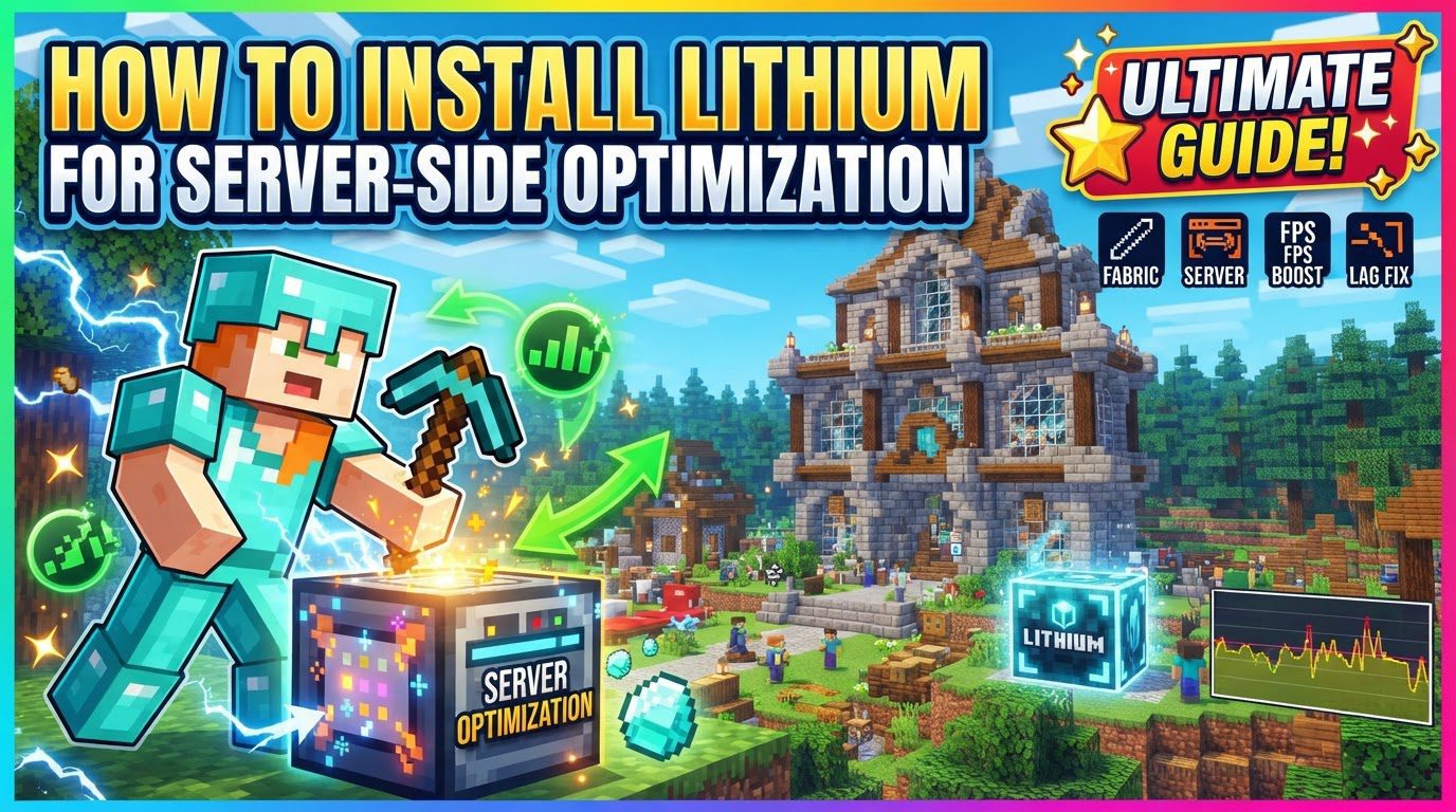 install Lithium for server-side optimization in Minecraft
