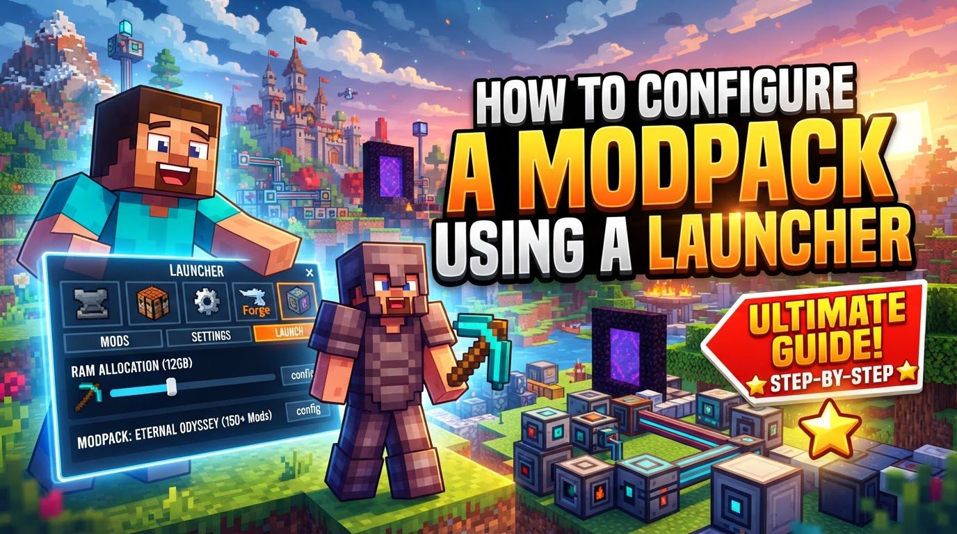configure a modpack using a launcher in Minecraft