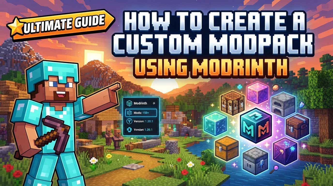 create a custom modpack using Modrinth in Minecraft