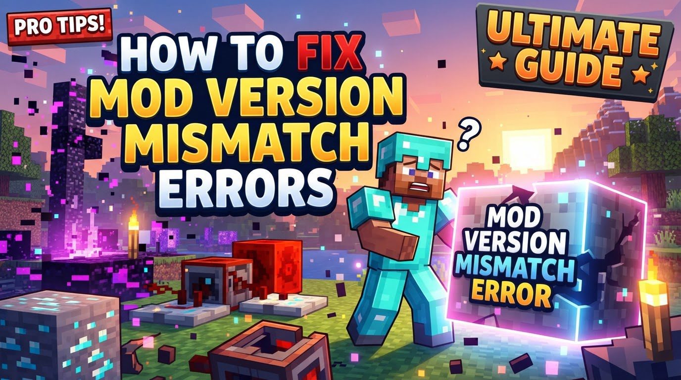 fix mod version mismatch errors in Minecraft