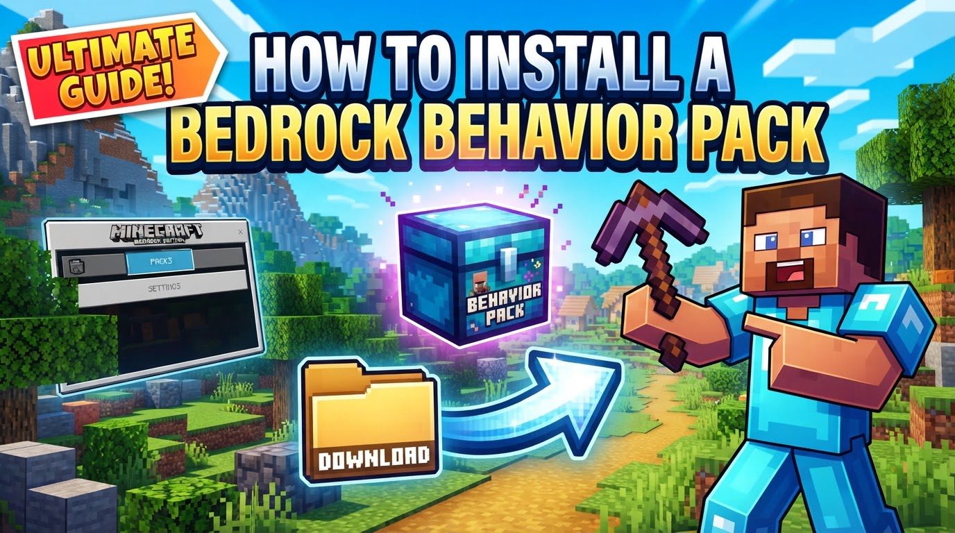 install a Bedrock behavior pack in Minecraft