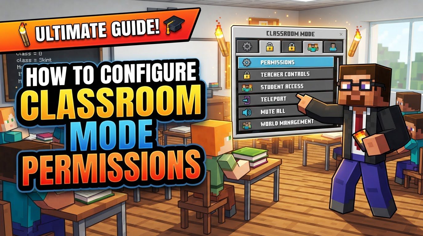 configure classroom mode permissions in Minecraft