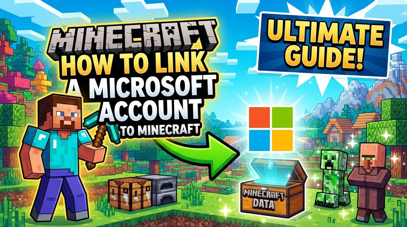link a Microsoft account to Minecraft in Minecraft