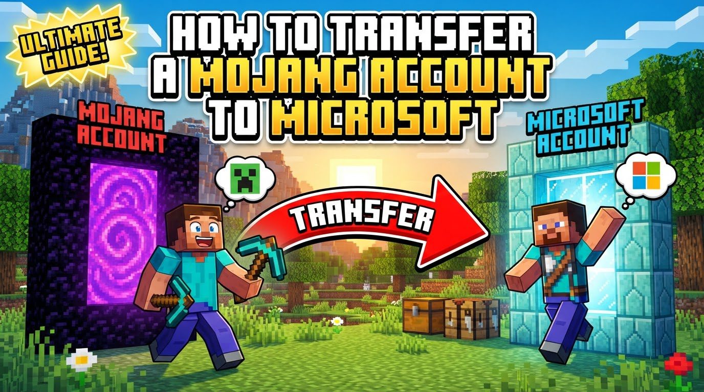 transfer a Mojang account to Microsoft in Minecraft