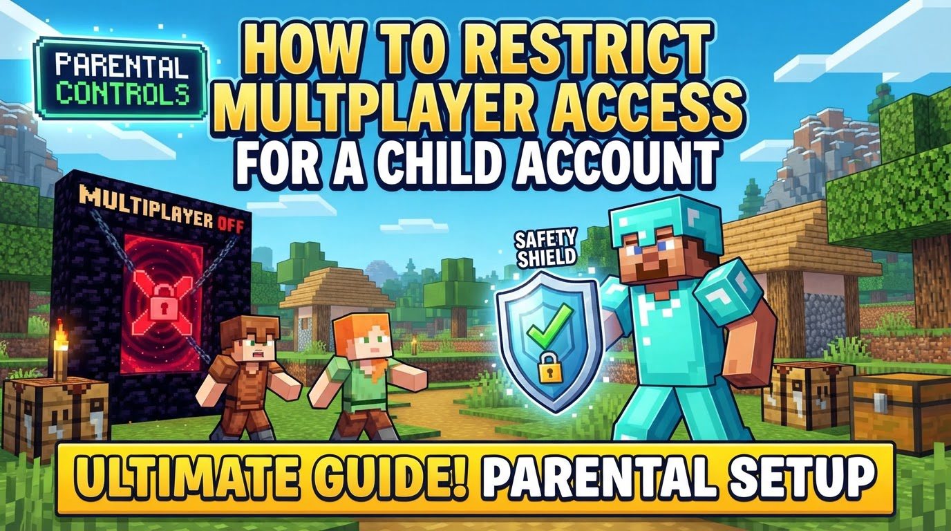 restrict multiplayer access for a child account in Minecraft
