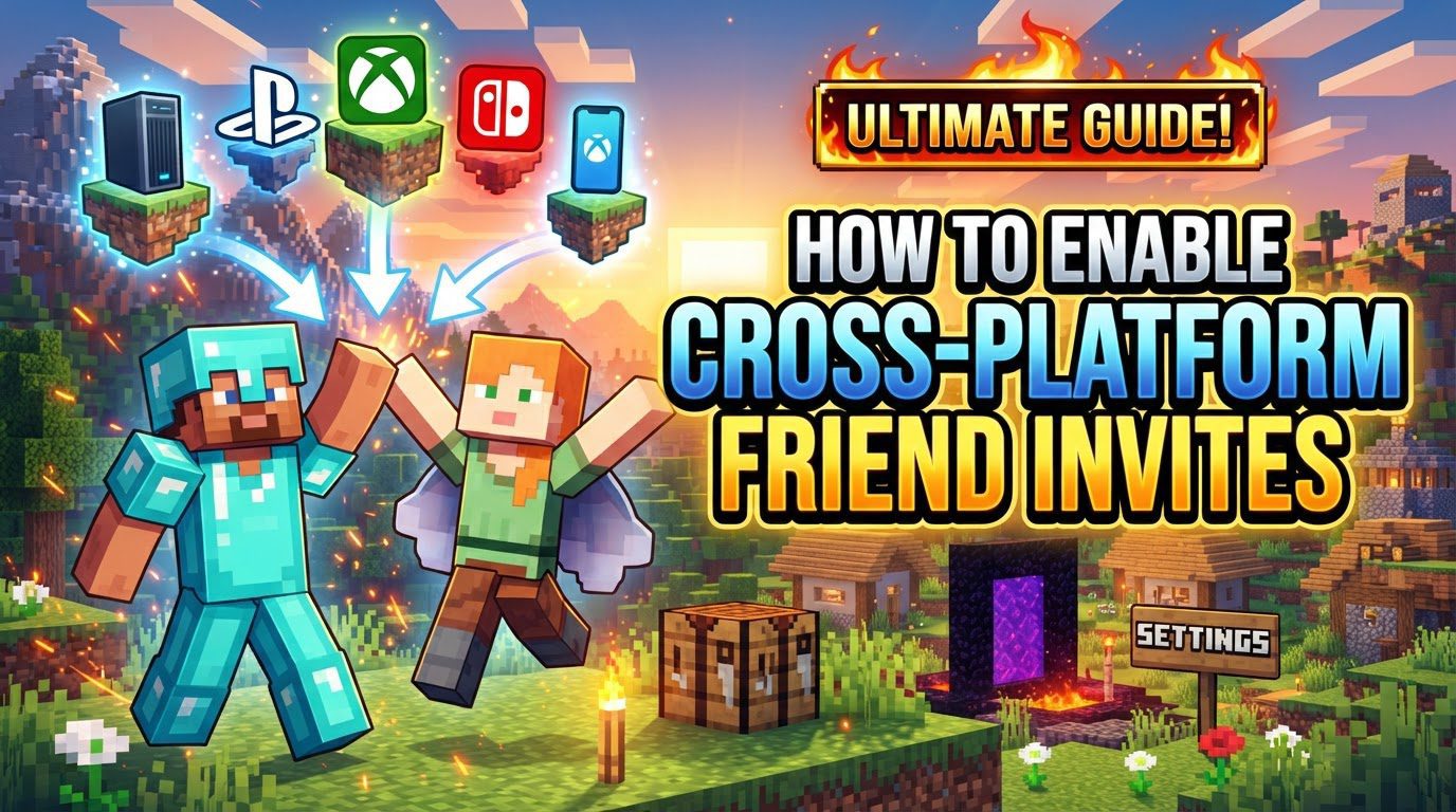 enable cross-platform friend invites in Minecraft
