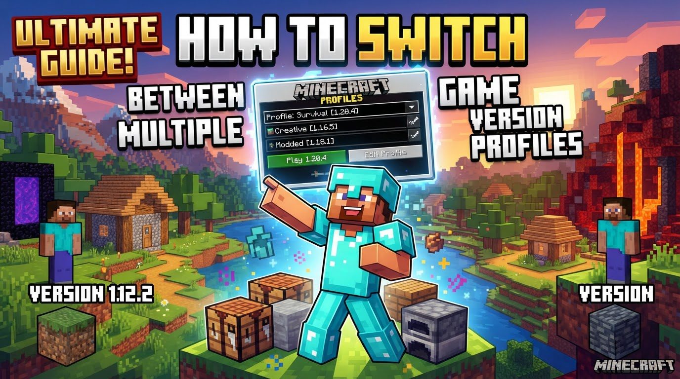 switch between multiple game version profiles in Minecraft