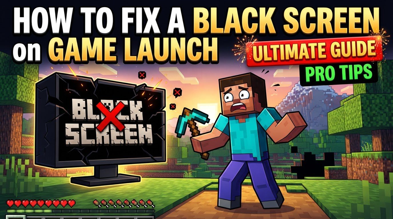 fix a black screen on game launch in Minecraft