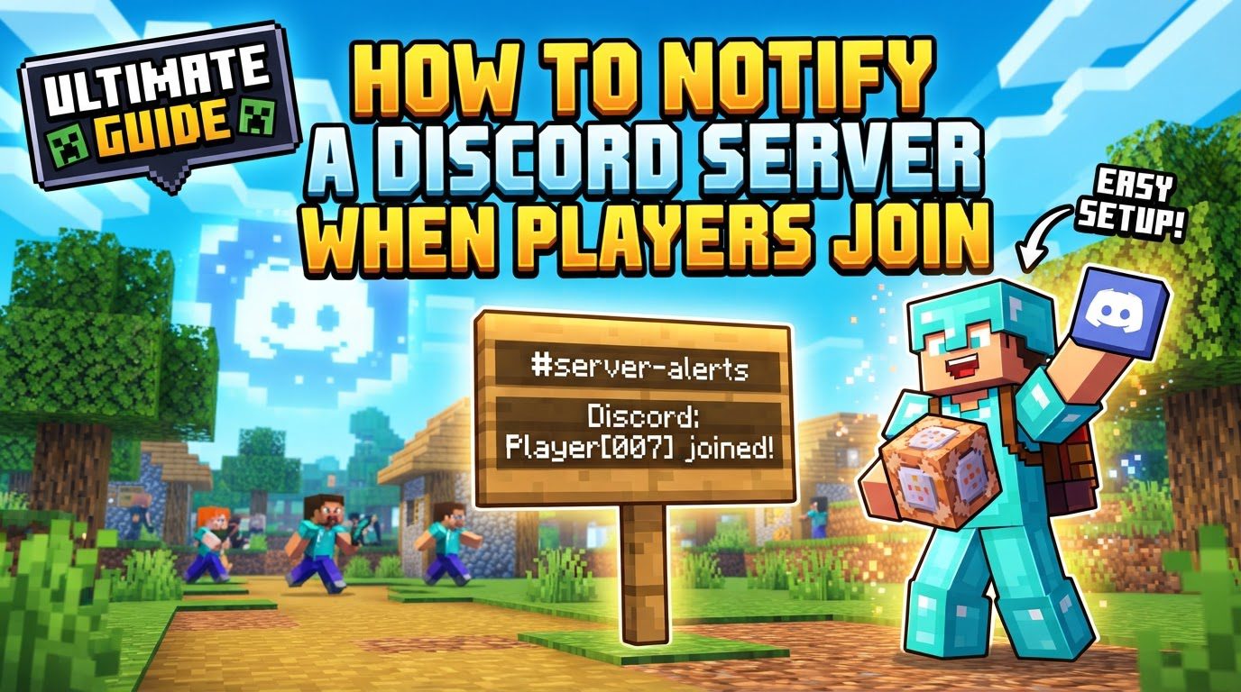 notify a Discord server when players join in Minecraft