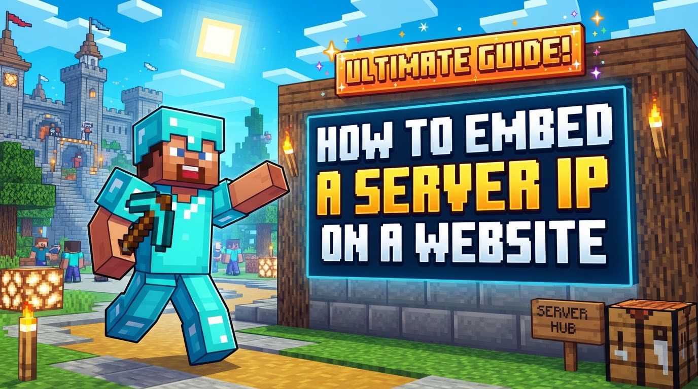 embed a server IP on a website in Minecraft