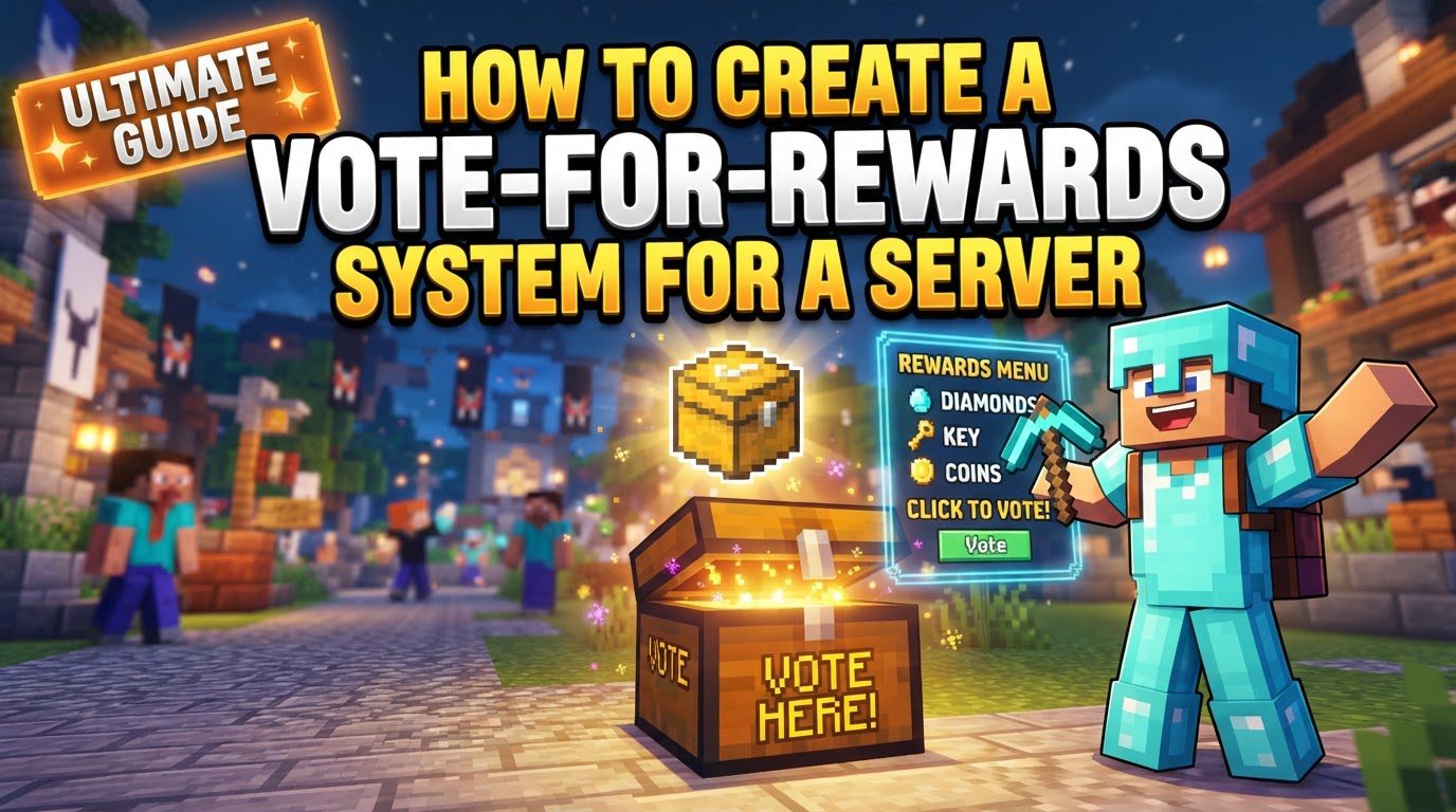 create a vote-for-rewards system for a server in Minecraft