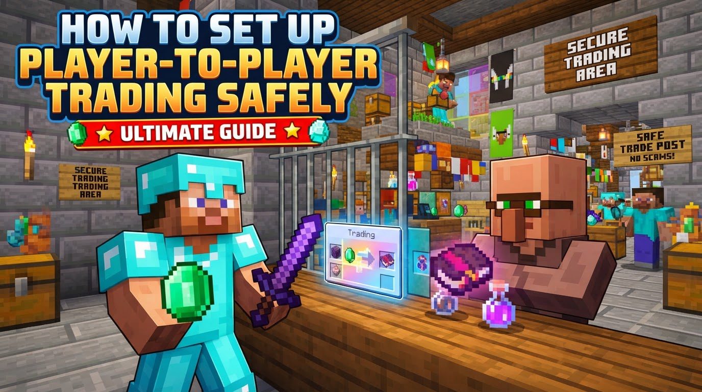 set up player-to-player trading safely in Minecraft
