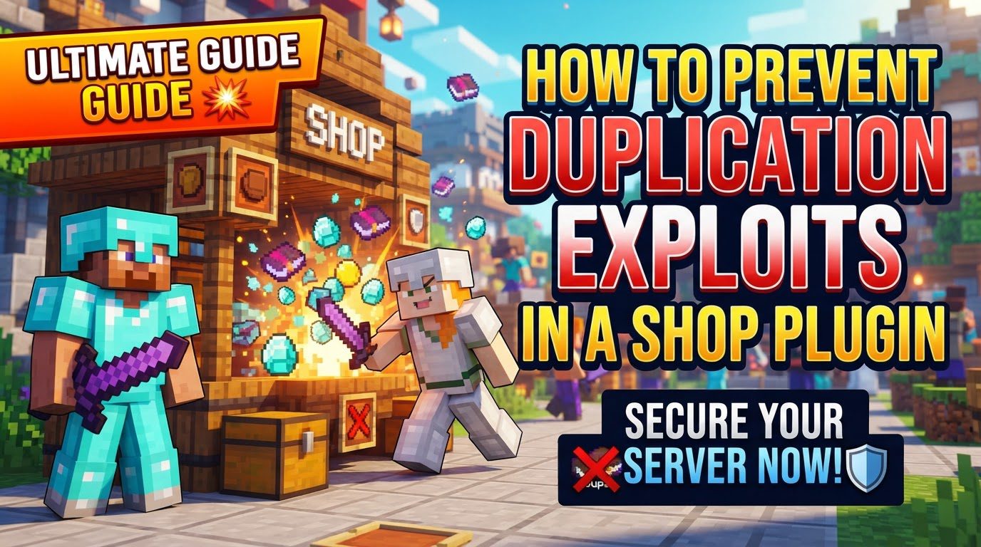 prevent duplication exploits in a shop plugin in Minecraft