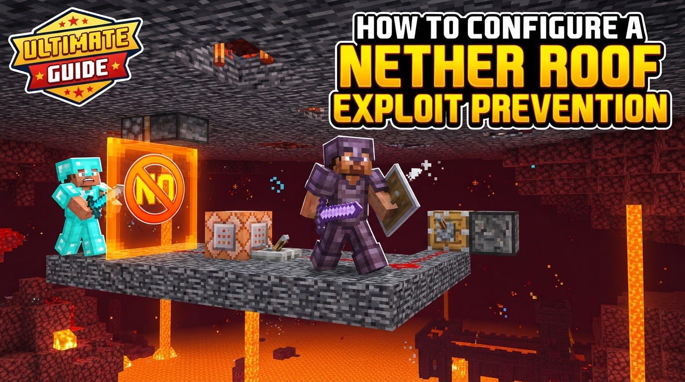configure a nether roof exploit prevention in Minecraft