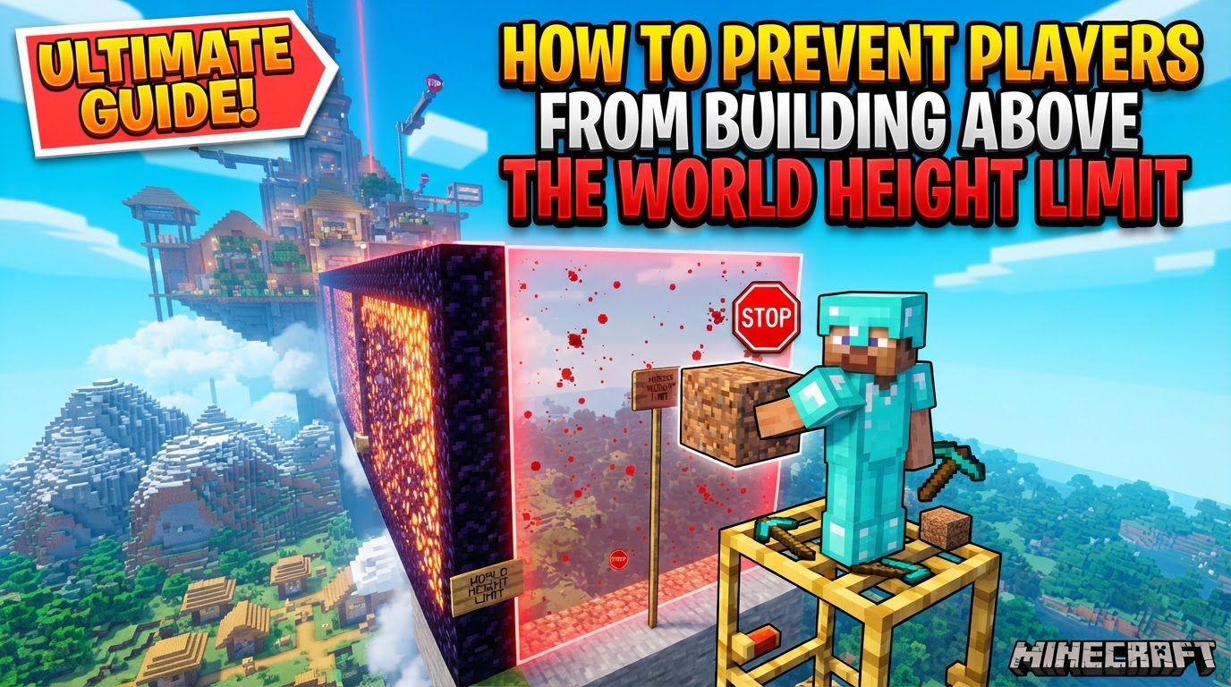 prevent players from building above the world height limit in Minecraft