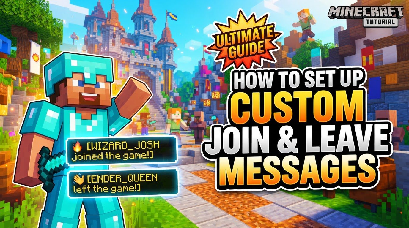 set up custom join and leave messages in Minecraft