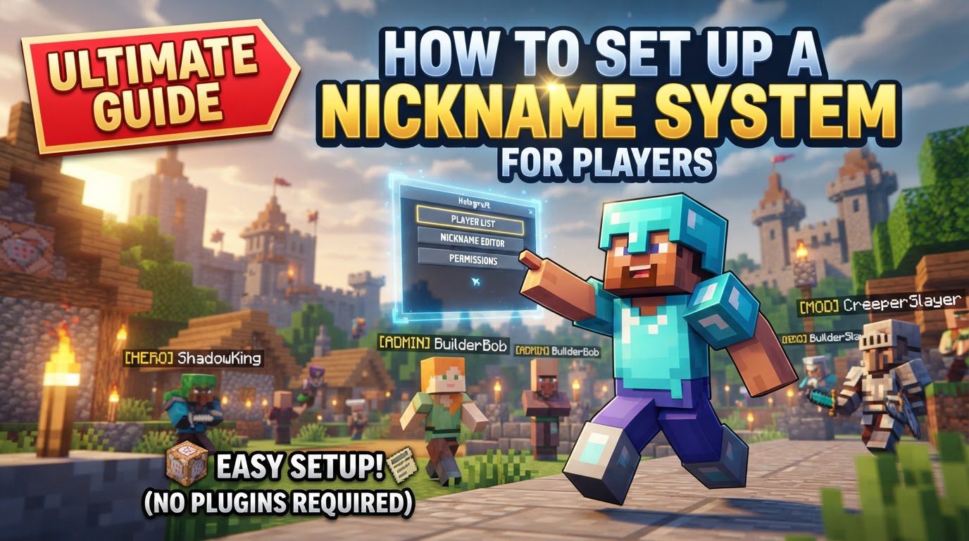 set up a nickname system for players in Minecraft