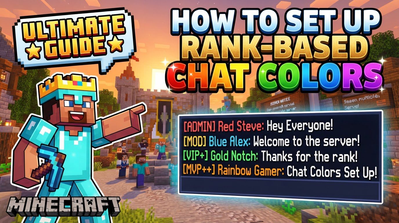 set up rank-based chat colors in Minecraft