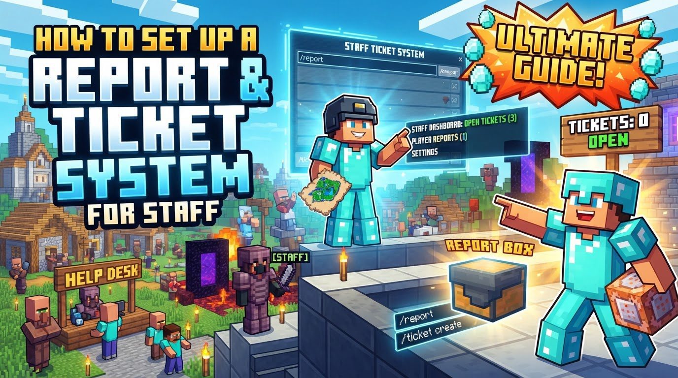 set up a report and ticket system for staff in Minecraft