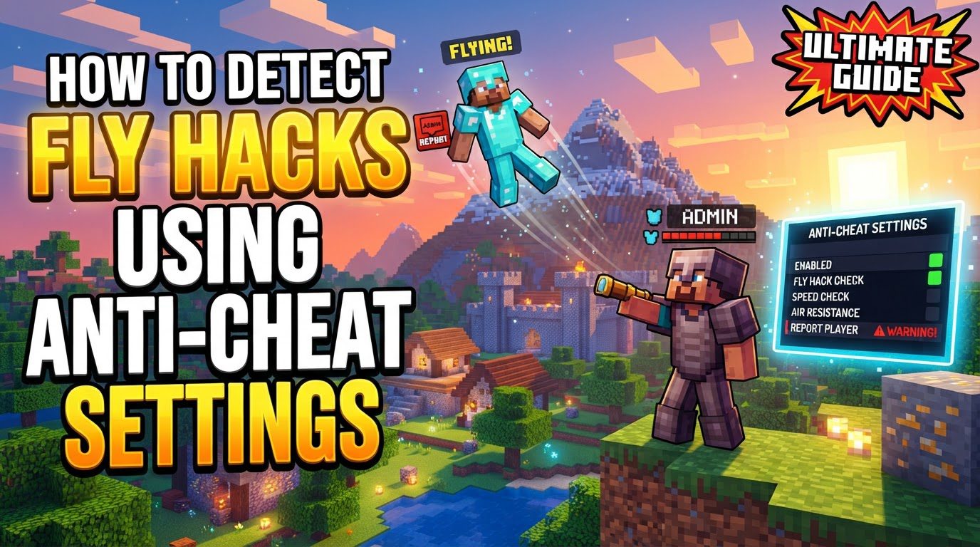 detect fly hacks using anti-cheat settings in Minecraft