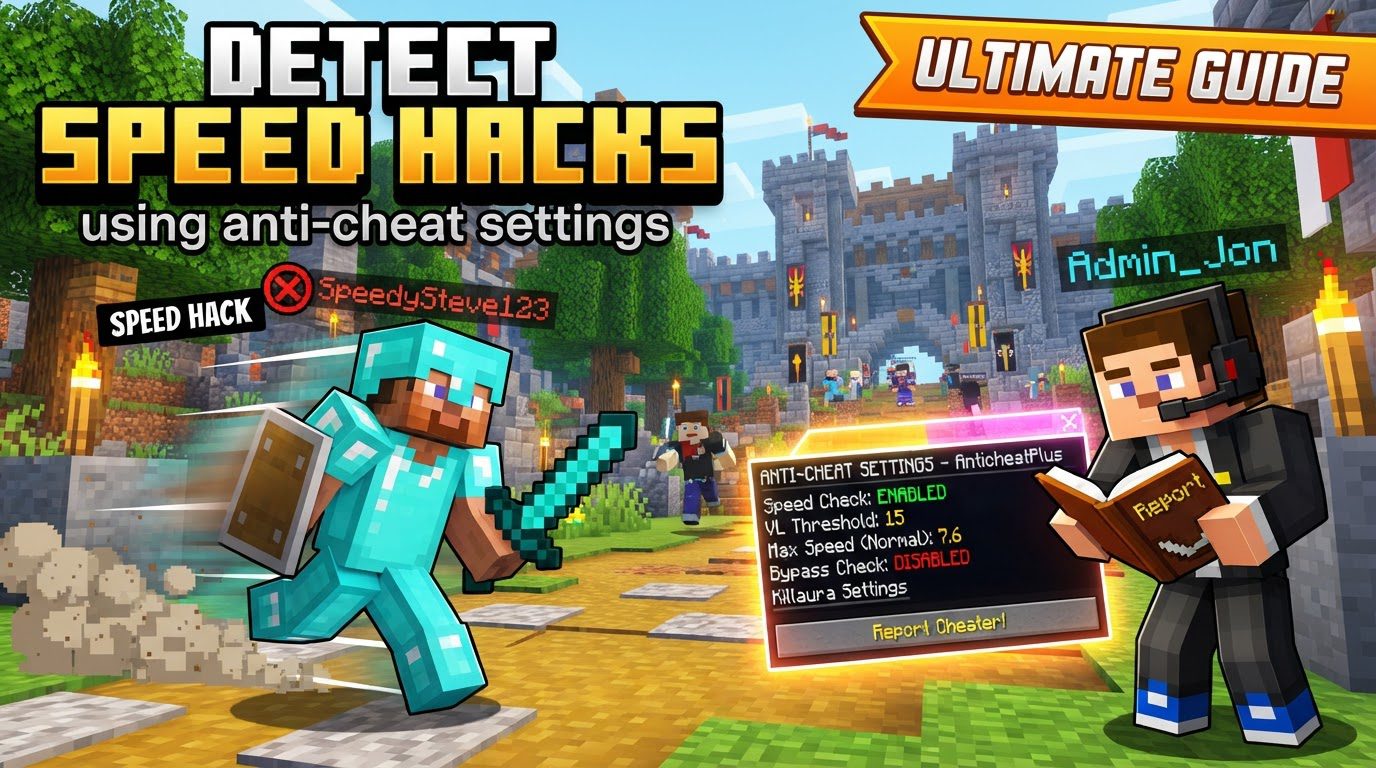 detect speed hacks using anti-cheat settings in Minecraft