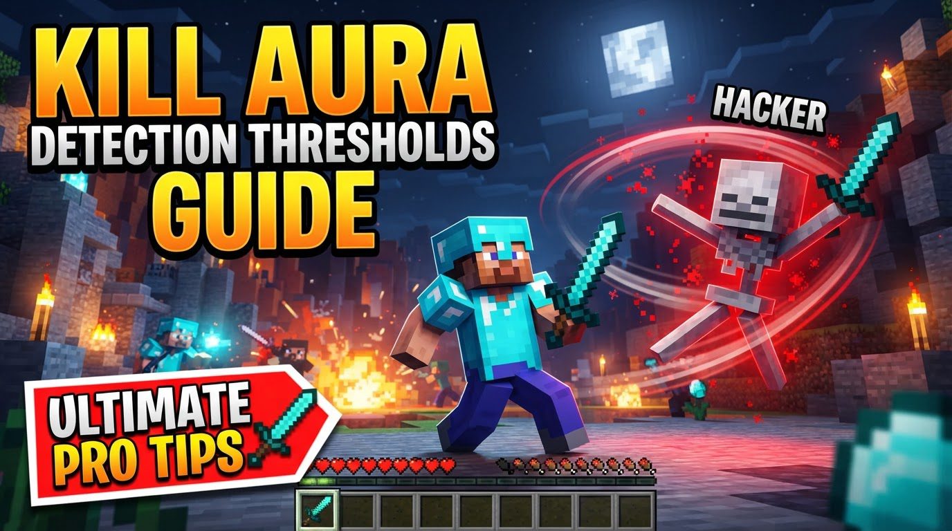 configure kill aura detection thresholds in Minecraft