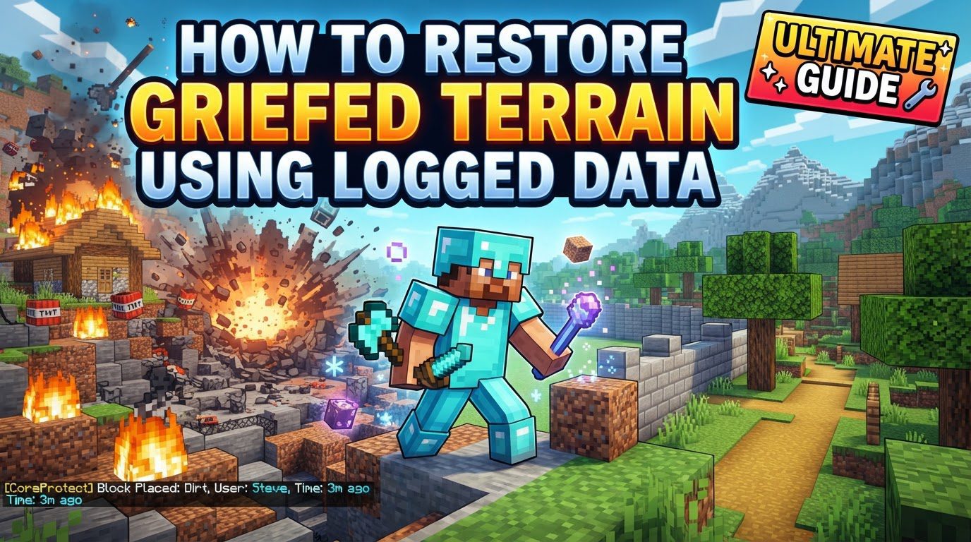 restore griefed terrain using logged data in Minecraft