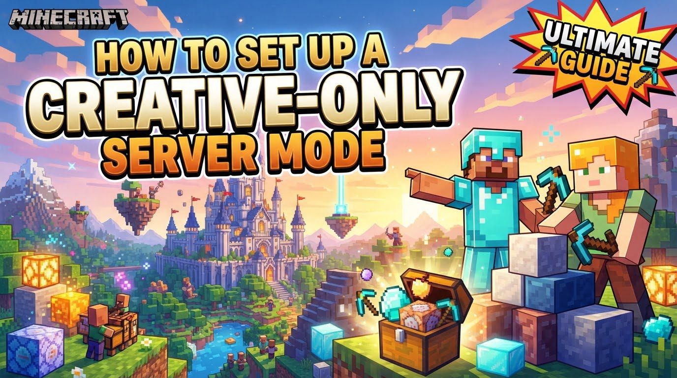 set up a creative-only server mode in Minecraft