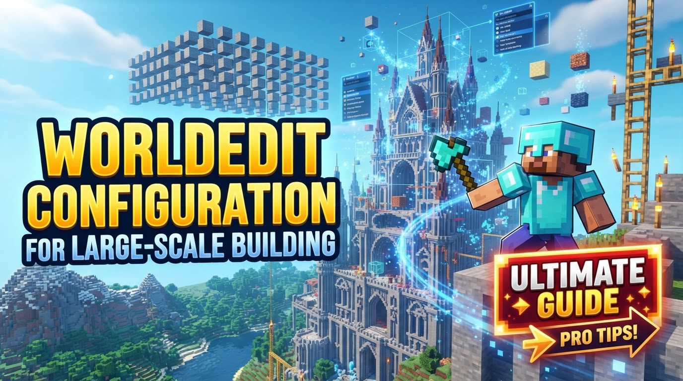configure worldedit for large-scale building in Minecraft