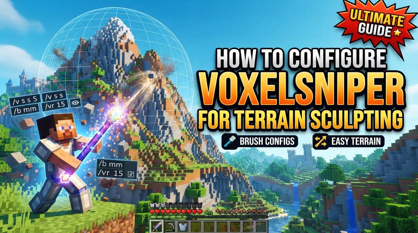 configure voxelsniper for terrain sculpting in Minecraft