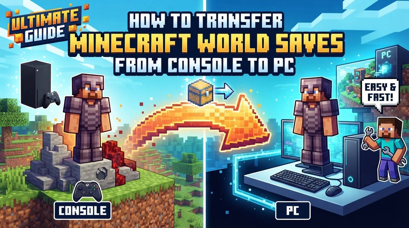 transfer Minecraft world saves from console to PC in Minecraft