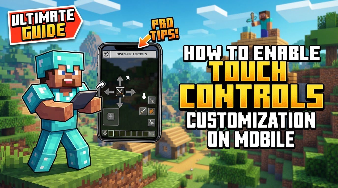 enable touch controls customization on mobile in Minecraft