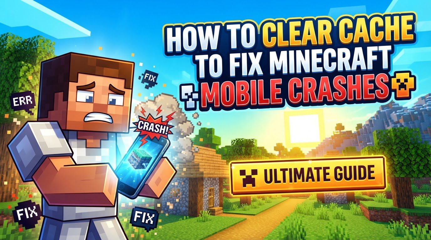 clear cache to fix Minecraft mobile crashes in Minecraft